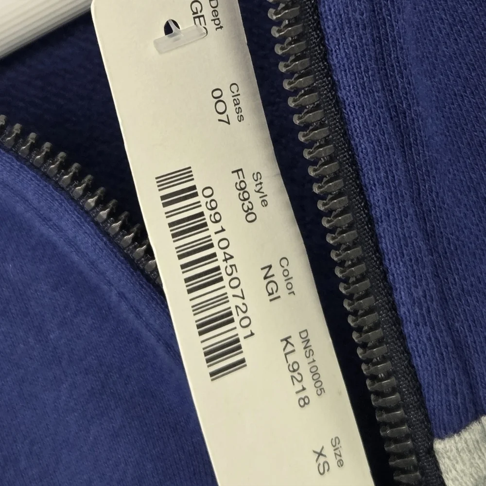 J. Crew Women's Size XS Blue Colorblock Half-Zip Pullover Style F9930 NWT